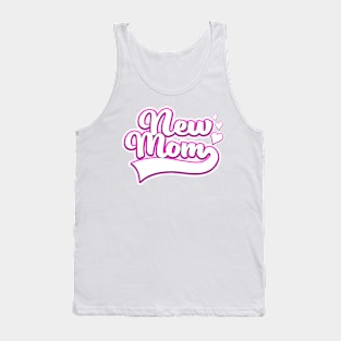 New Mom Vintage typeface logo Tank Top